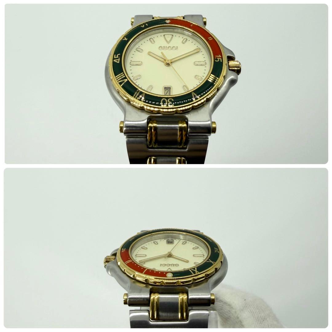 【稼働/廃盤モデル】グッチ 腕時計 9700M クラシックダイバー コンビ 赤緑