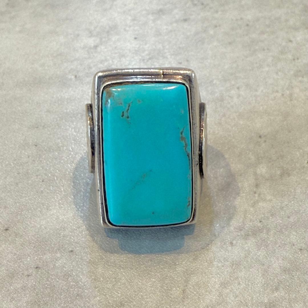 IndianJewelry ビッグターコイズ ベアクロー シルバーリング ナバホ