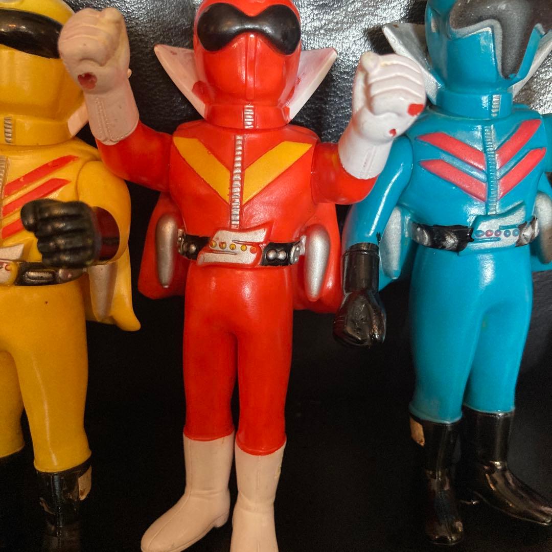 ゴレンジャー　ソフビ　5体　セット　レア　約13センチ　レトロ　当時物
