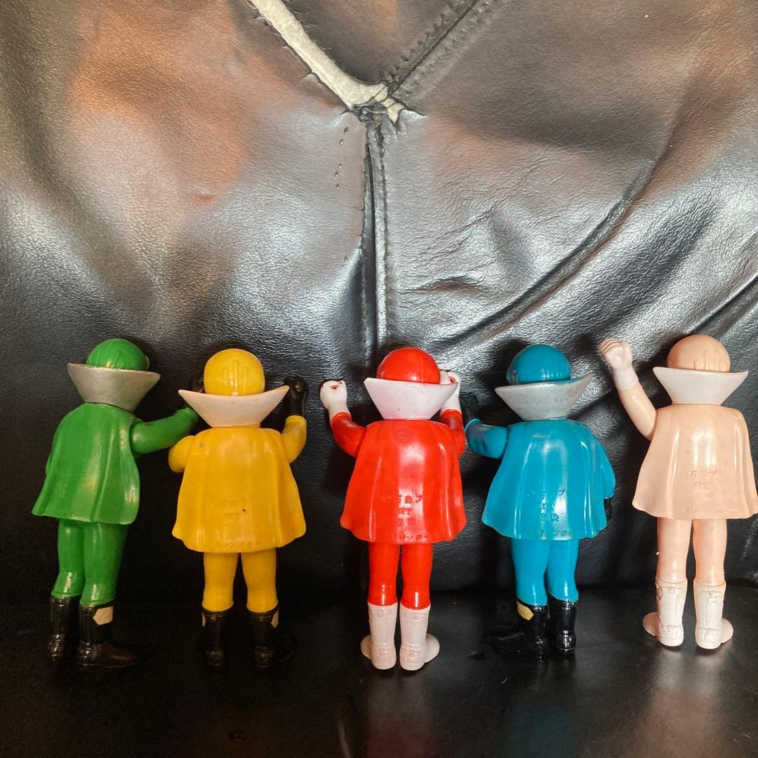 ゴレンジャー　ソフビ　5体　セット　レア　約13センチ　レトロ　当時物