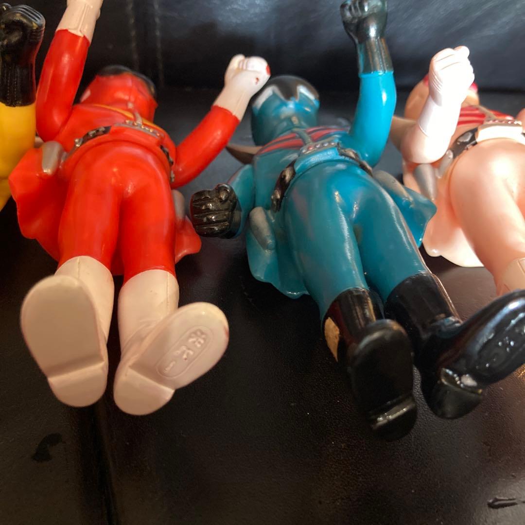 ゴレンジャー　ソフビ　5体　セット　レア　約13センチ　レトロ　当時物