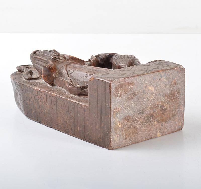 中国　玉石寿山石彫刻　観音像　仏像　置物　V R4494