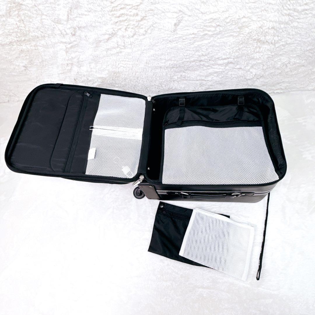 美品✨ SWANY　本革 レザー　機内持込　ビジネス キャリーケース　南京錠つき