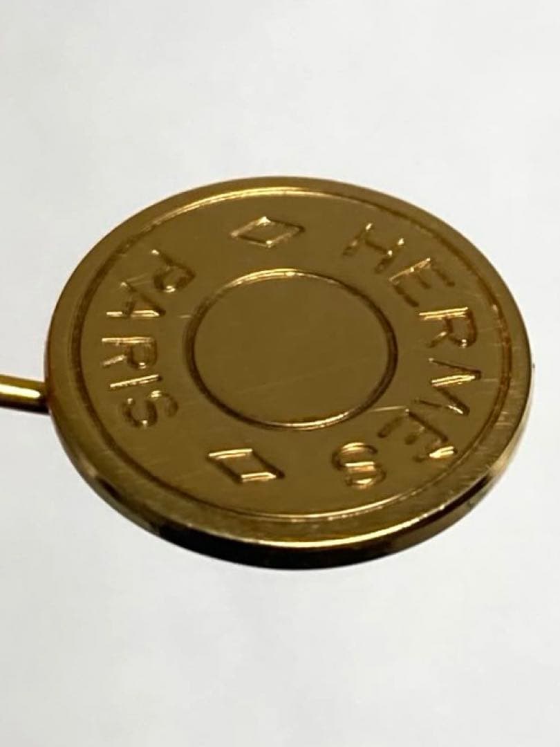良品　HERMES エルメス セリエ ピンブローチ ピンバッジ ゴールド 箱付き