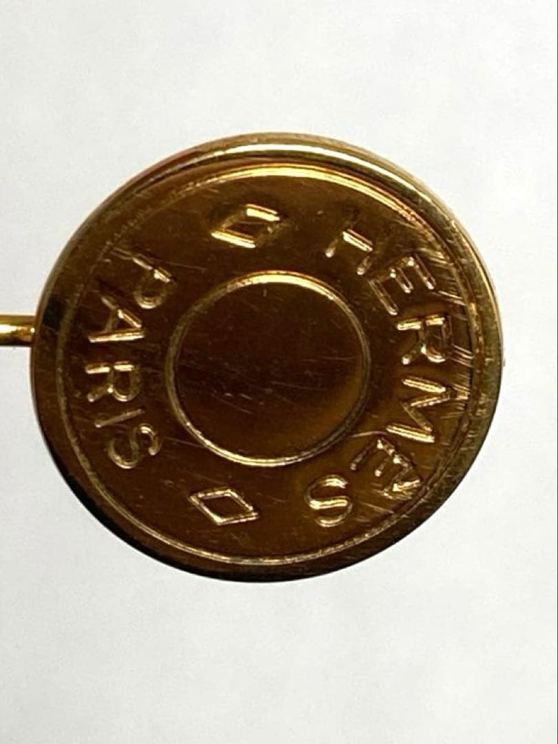 良品　HERMES エルメス セリエ ピンブローチ ピンバッジ ゴールド 箱付き