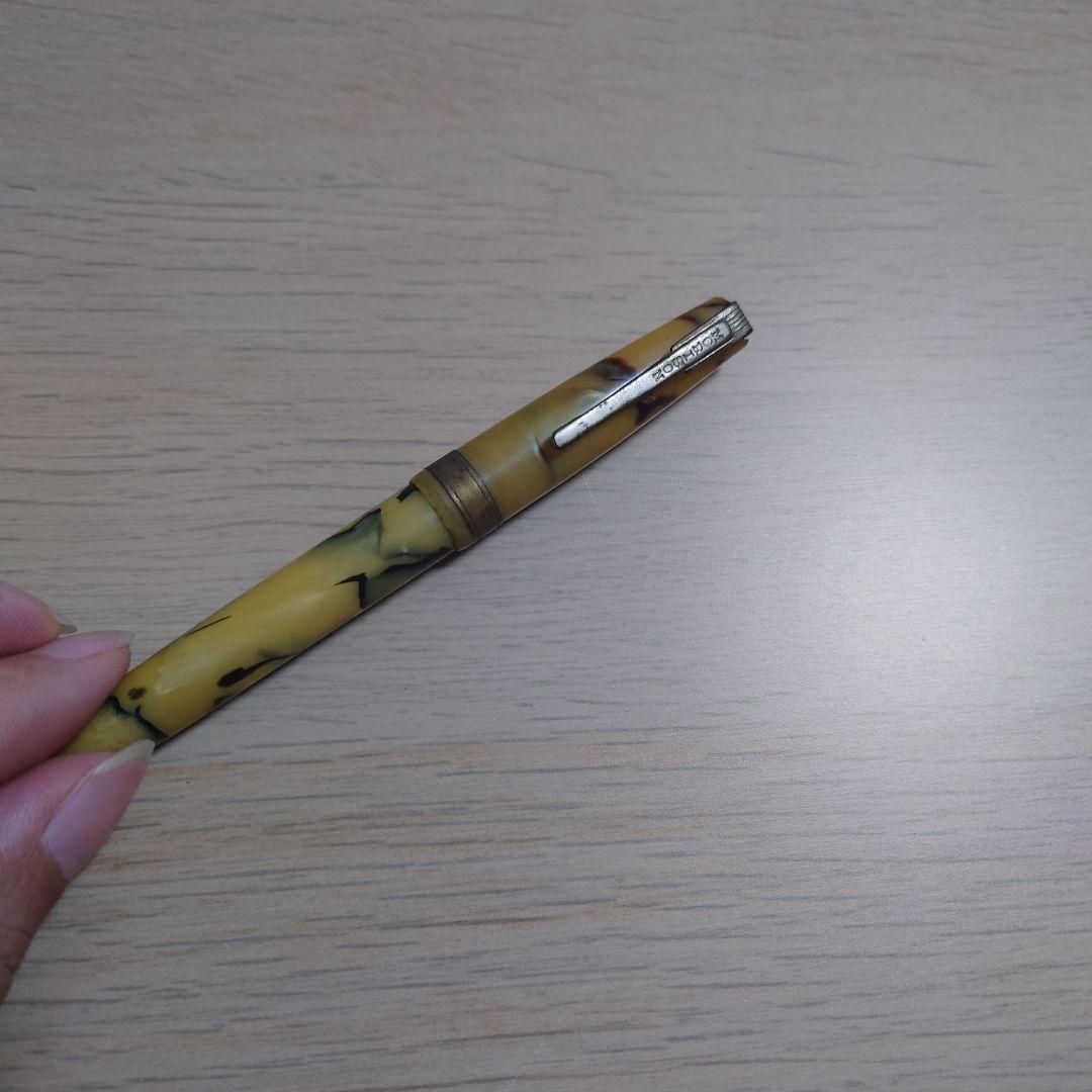 ヴィンテージ MORISON モリソン 万年筆 マーブル軸 刻印クリップ