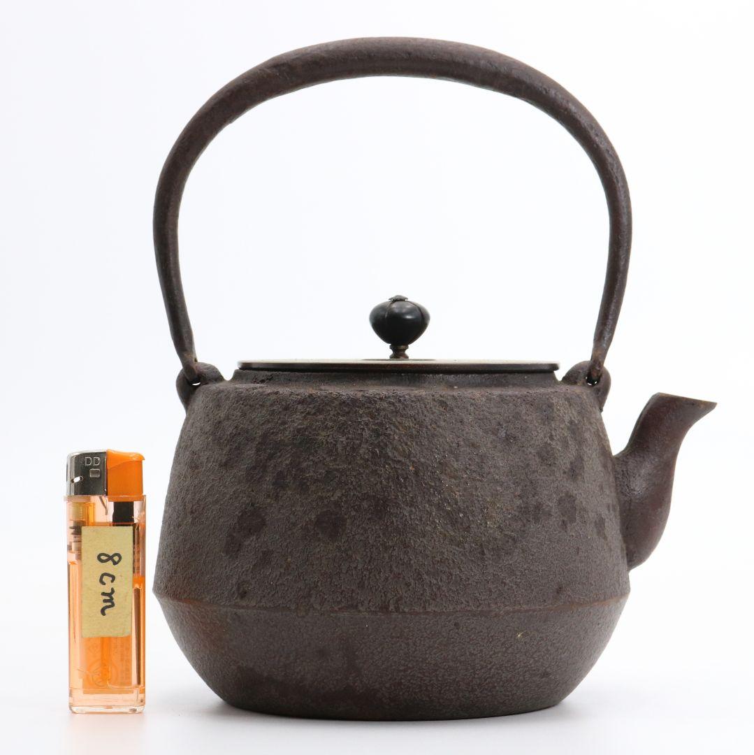 人間国宝 釜師 高橋敬典造 手取 鉄瓶 煎茶道具 共箱　M515　DC1