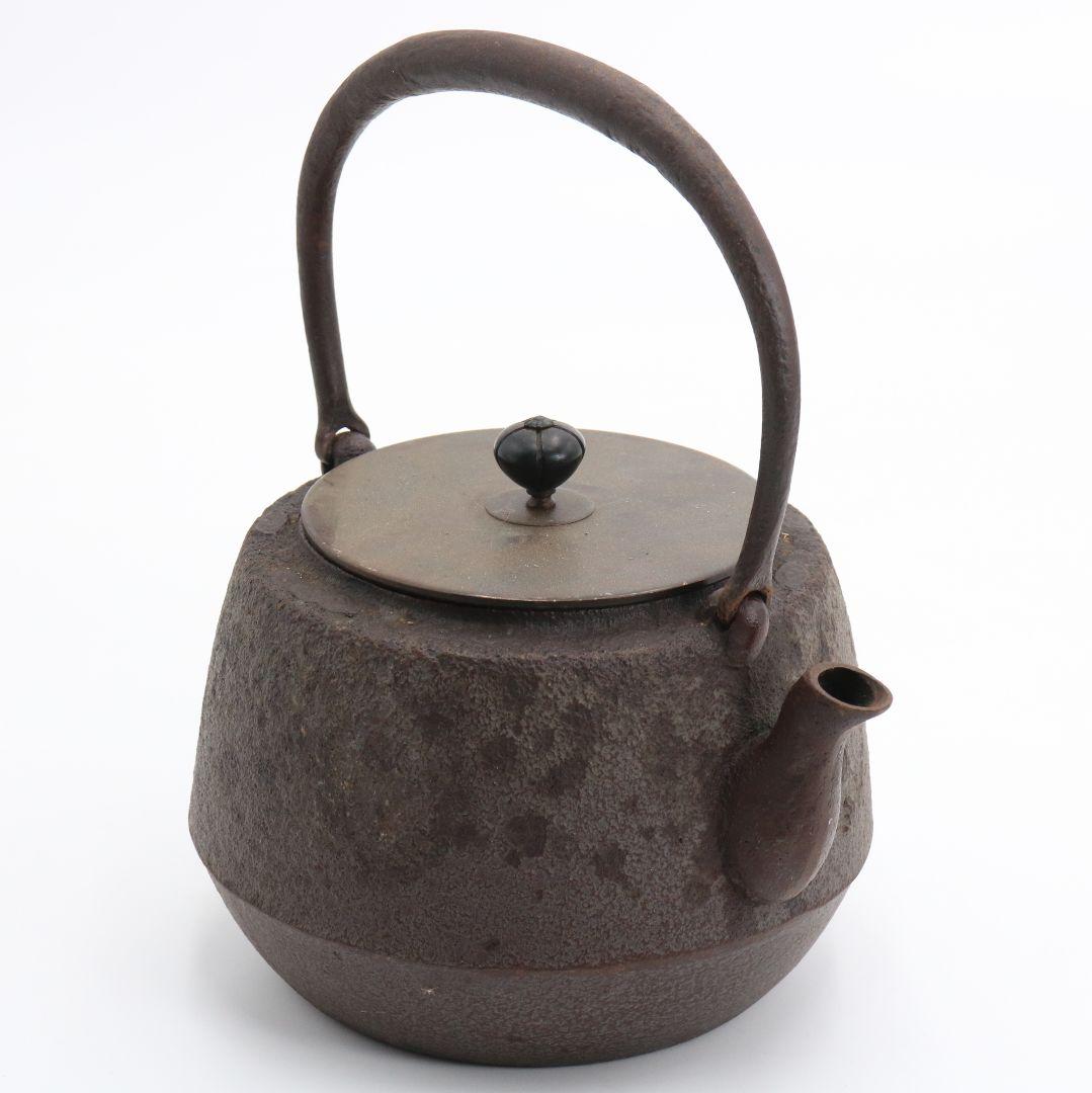 人間国宝 釜師 高橋敬典造 手取 鉄瓶 煎茶道具 共箱　M515　DC1