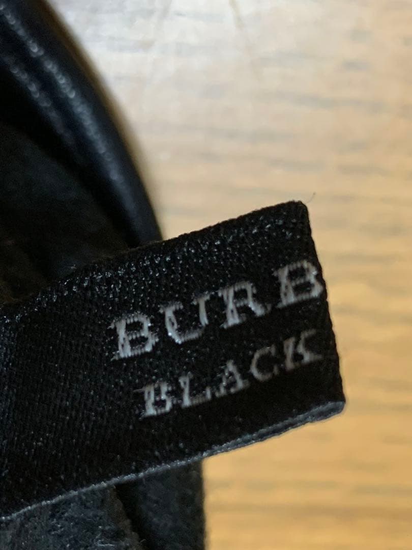 バーバリー BURBERRY ブラックレーベル レザー 手袋 羊革　黒