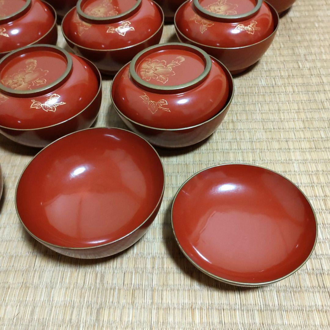 明治期 金蒔絵 菓子椀 20客揃 共箱付 木製漆器 茶道具・懐石・料亭