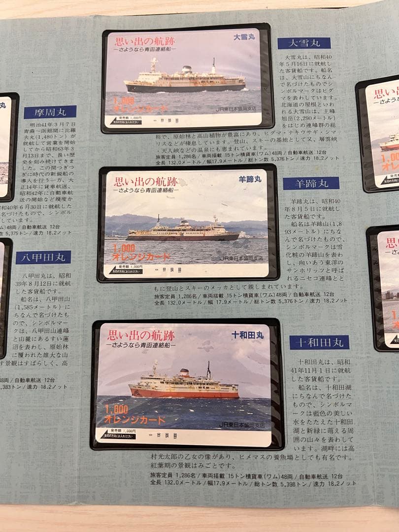 思い出の航跡 さよなら青函連絡船　オレンジカード
