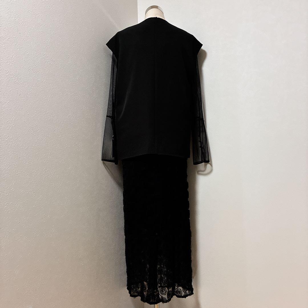 Rose race pencil dress et.UNiVERローズレース