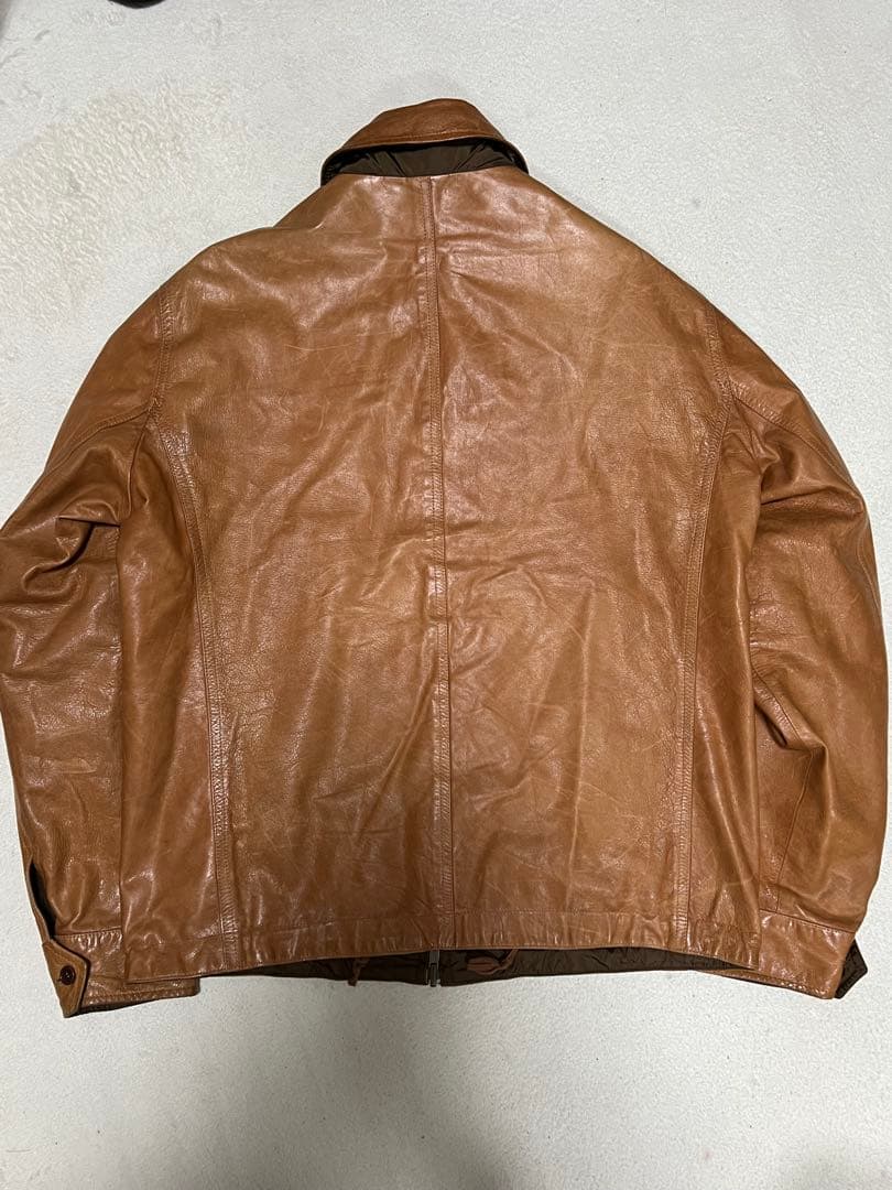 ダナキャラン DKNY ブラウン レザージャケット　美品