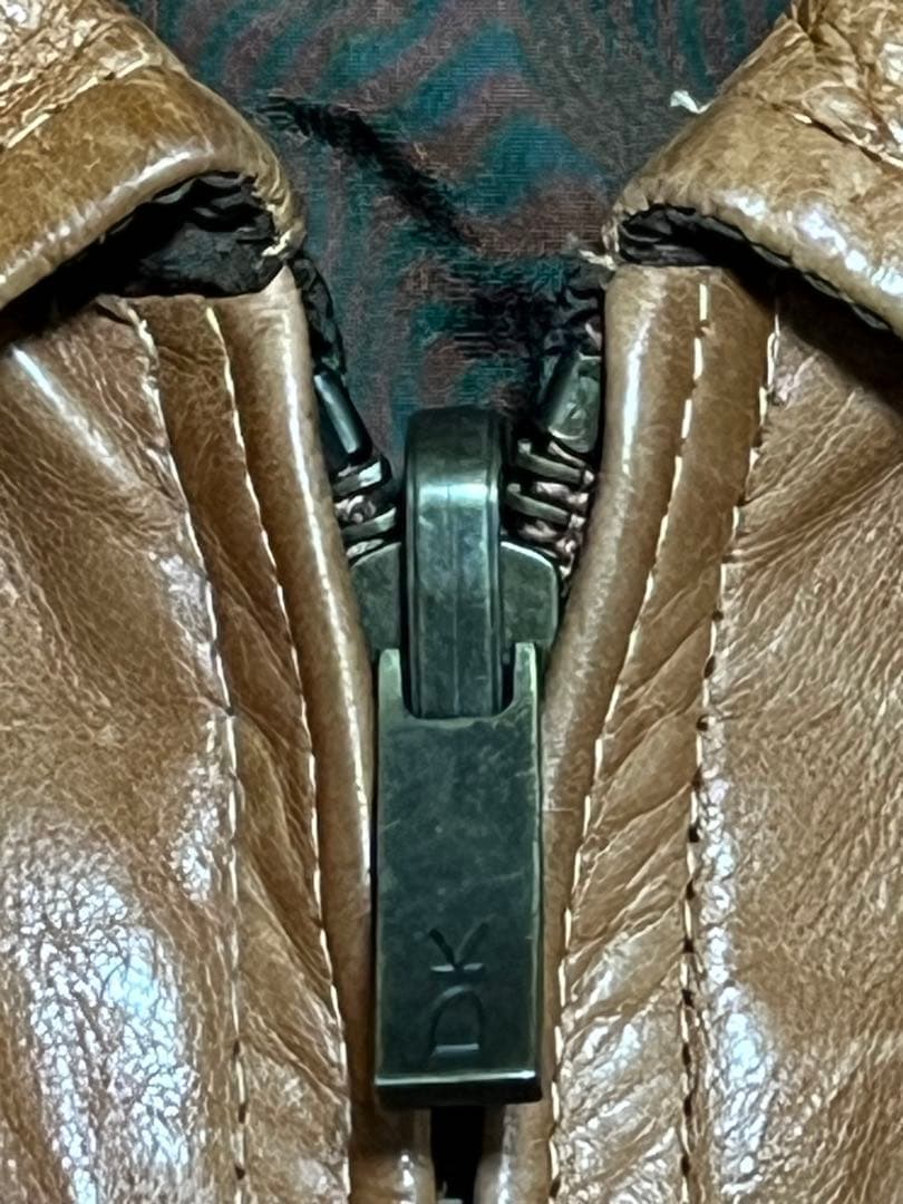 ダナキャラン DKNY ブラウン レザージャケット　美品