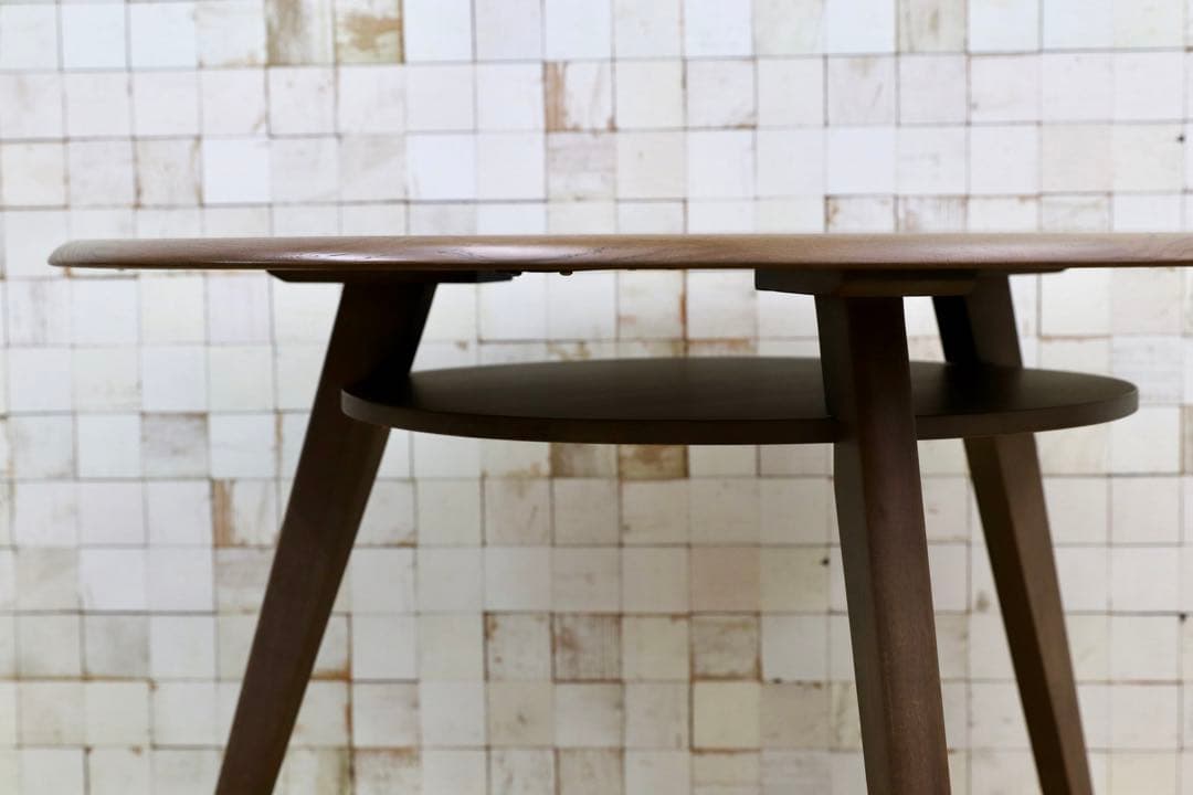 GMHK787○大川家具 東馬 オーク無垢 ラウンドダイニングテーブル