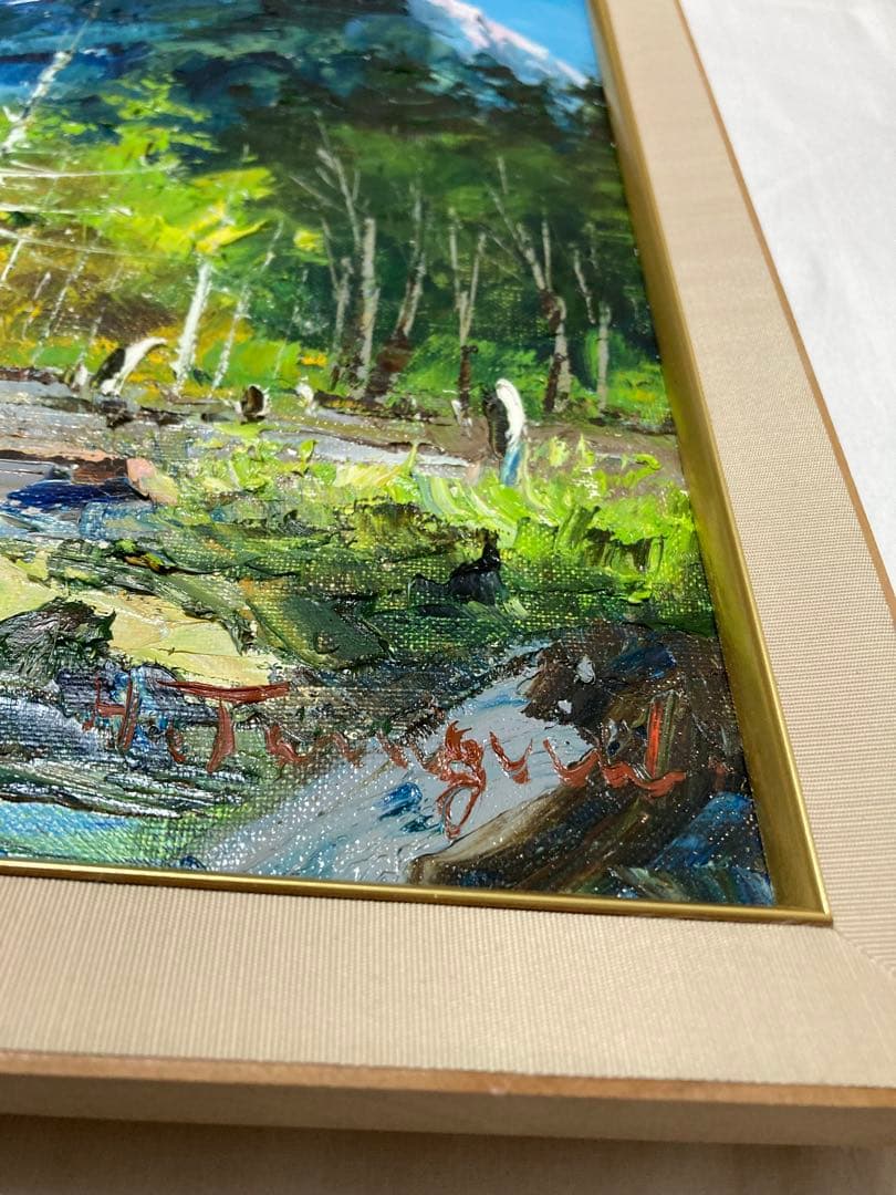 谷口春彦さん　油絵　上高地　F6