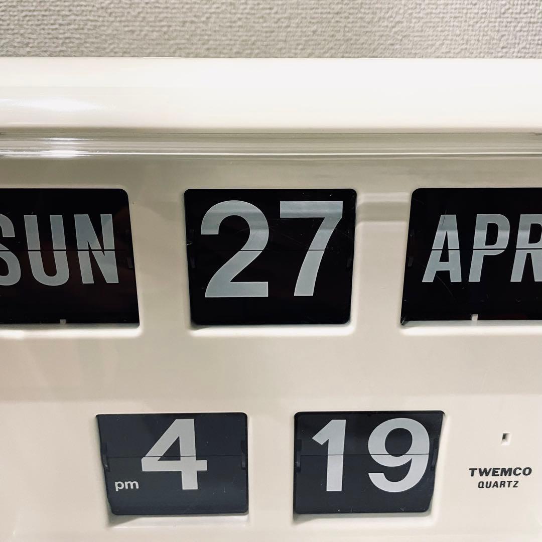 【ジャンク】TWEMCO トゥエンコ パタパタ時計 フリップクロック QD-35