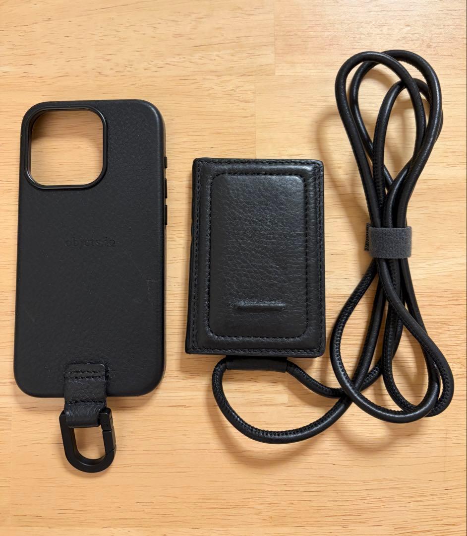 Objcts.io レザーストラップ + iPhoneケースセット ブラック