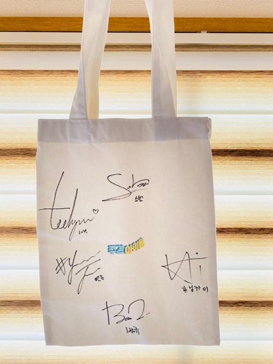 TXT 直筆サイン 全員 エコバッグ 週間アイドル