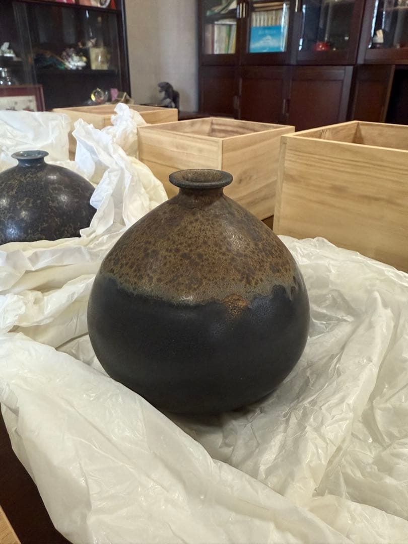 一輪差し　荒田耕治　笠間焼