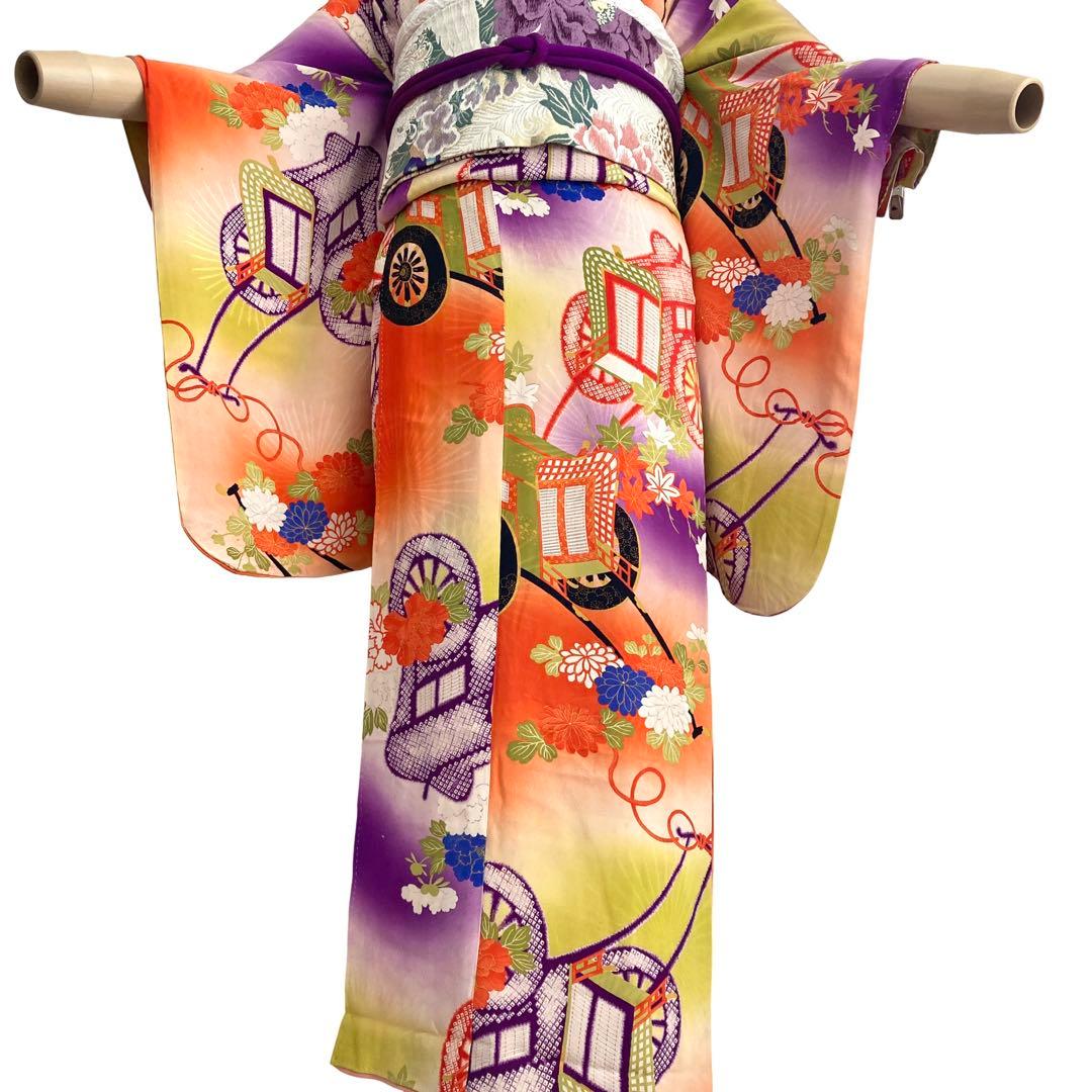 ジュニア　アンティーク　子供着物　七五三　十三詣り　袴　NO14