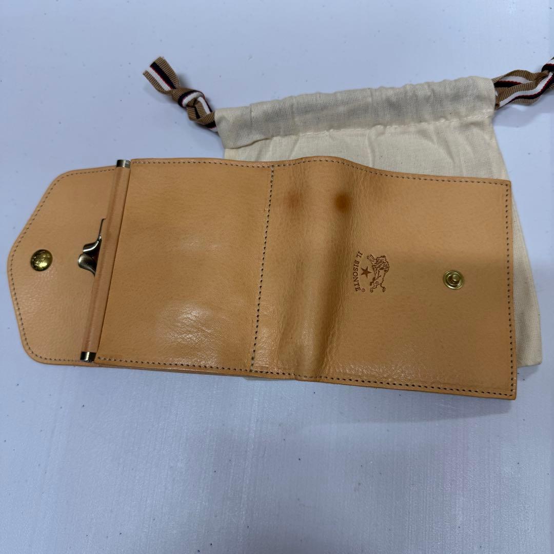 【新品訳あり】イルビゾンテ がま口 2つ折り 財布 natural