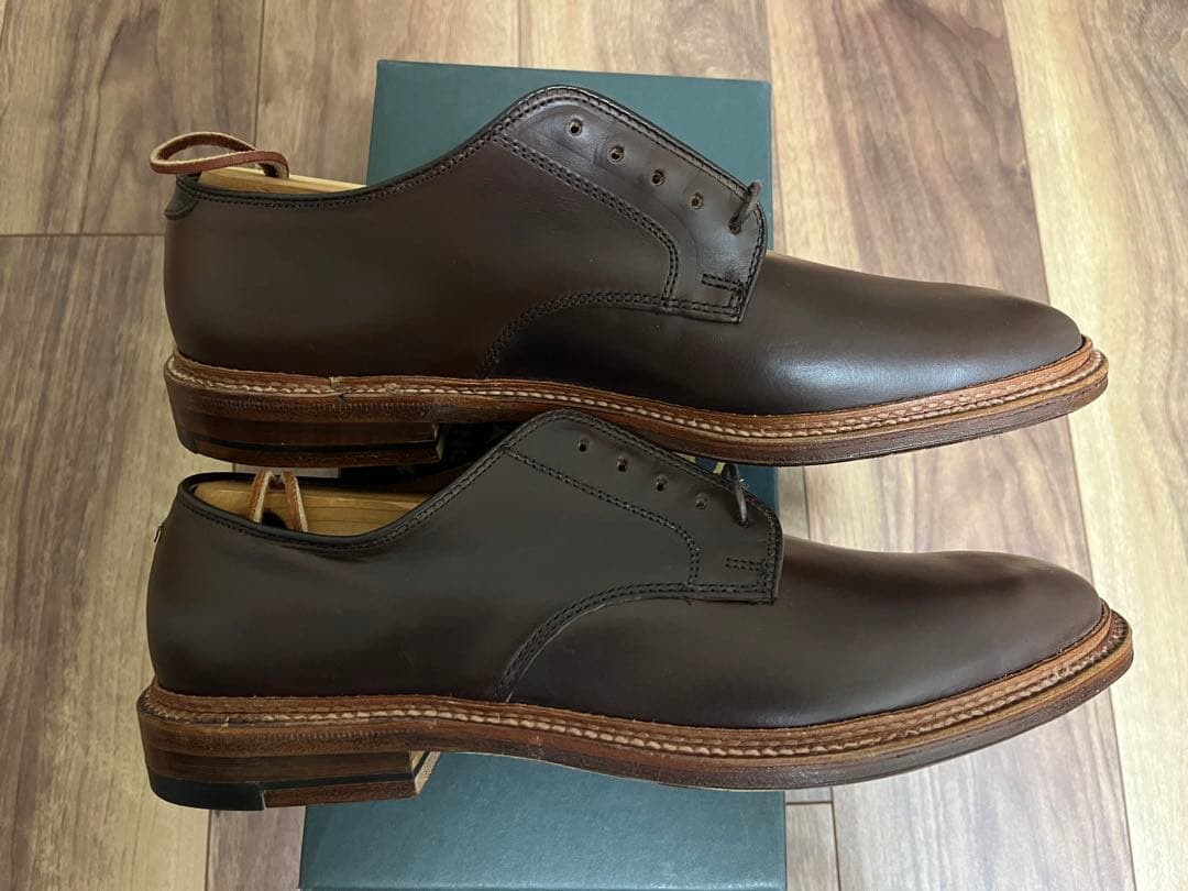 新品 レア オールデン J.CREW別注 US8D クロムエクセル プレーントゥ