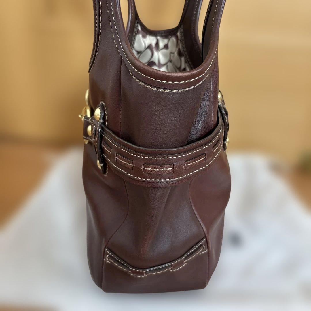 COACH ダークブラウン ハンドバッグ