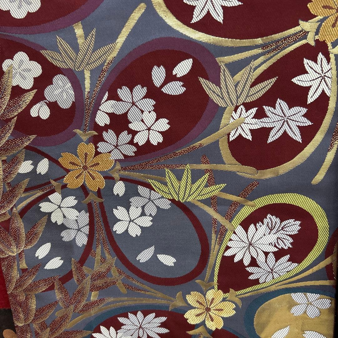 振袖と袋帯セット　絹　丸昌