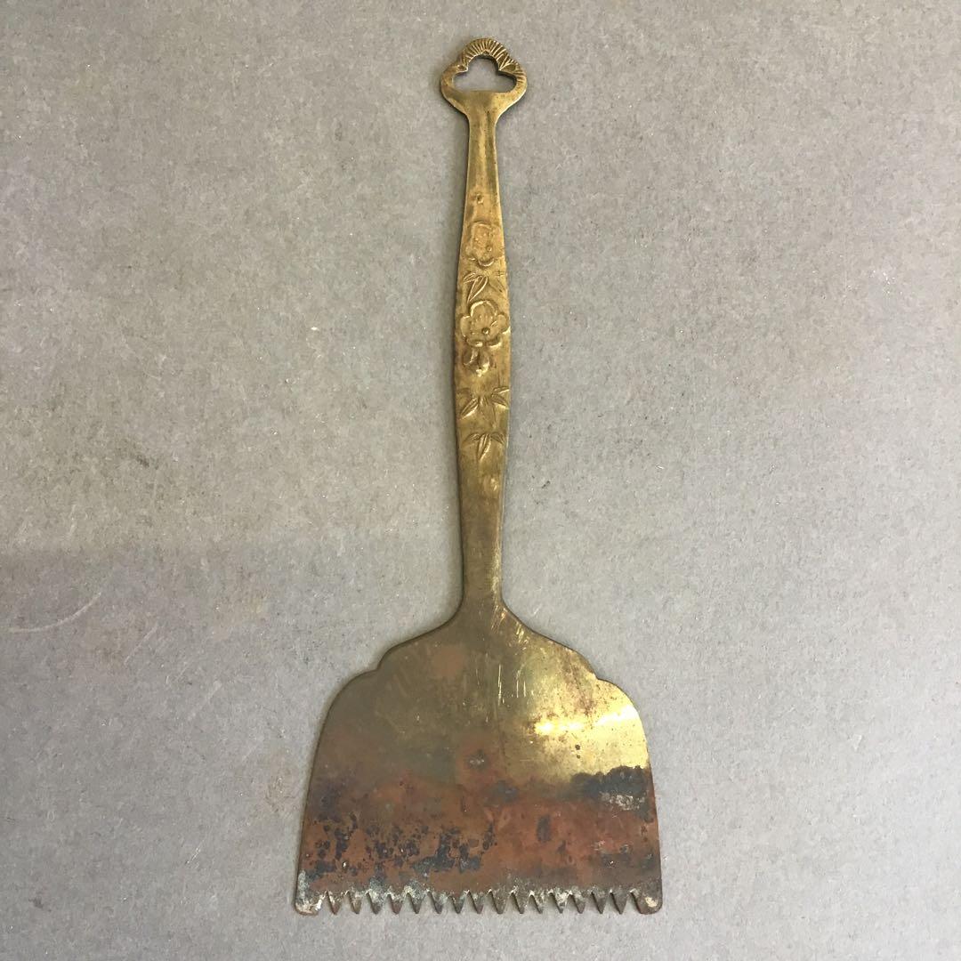 茶道具　灰炉　銅製　木製台•底瓦•前瓦•灰ならし具付　配送用箱　S233HR