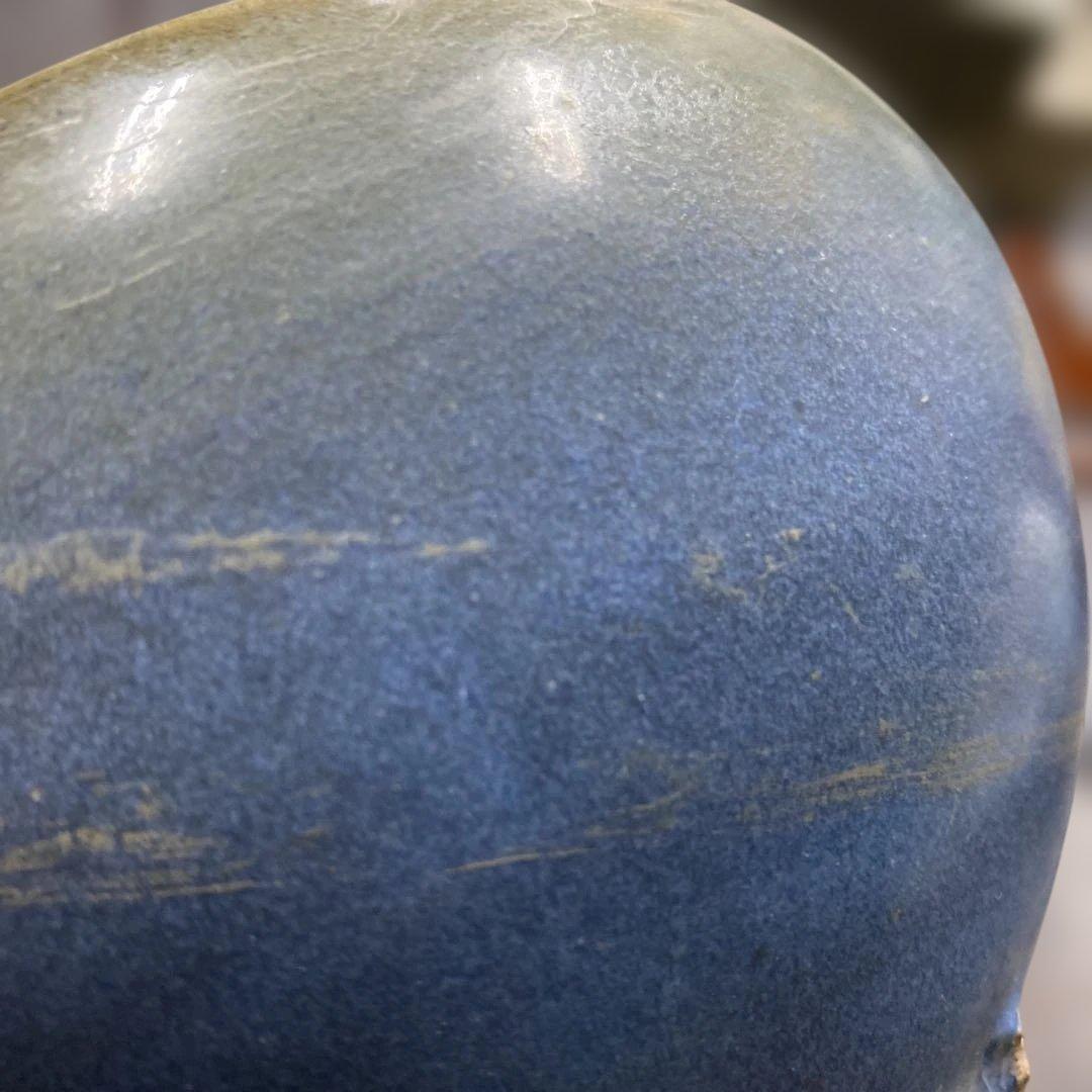 中国　藍釉　鉢　ボウル　窯変釉　美術　工芸品約高さ9cm 径17cm