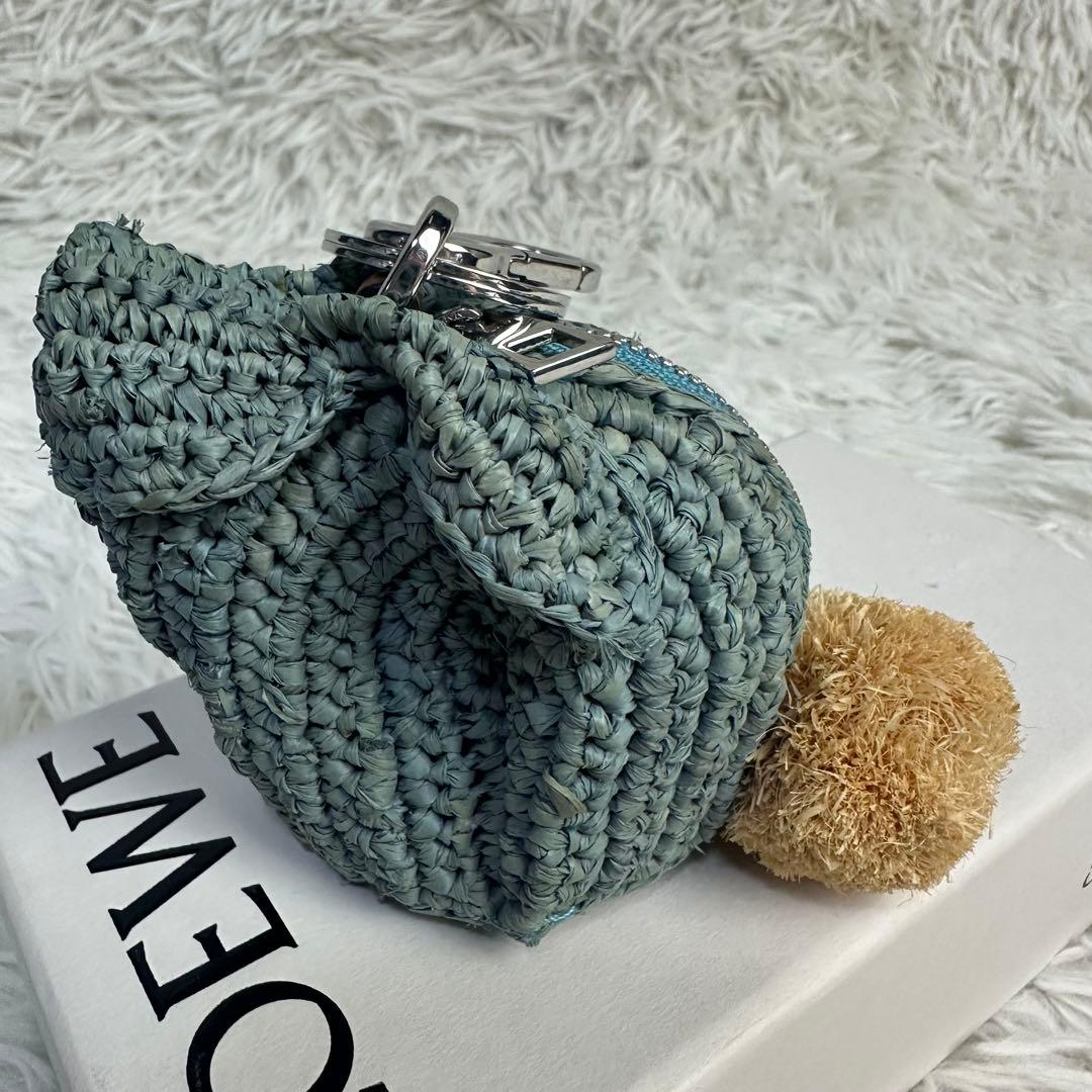 新品 ロエベ LOEWE ラフィア ラビット チャーム ケース