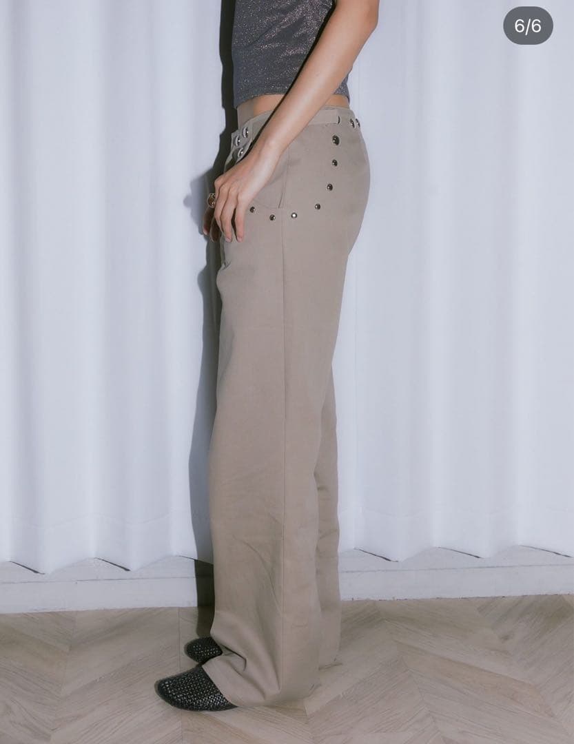 パンツ abeundmor studio straight pants beige