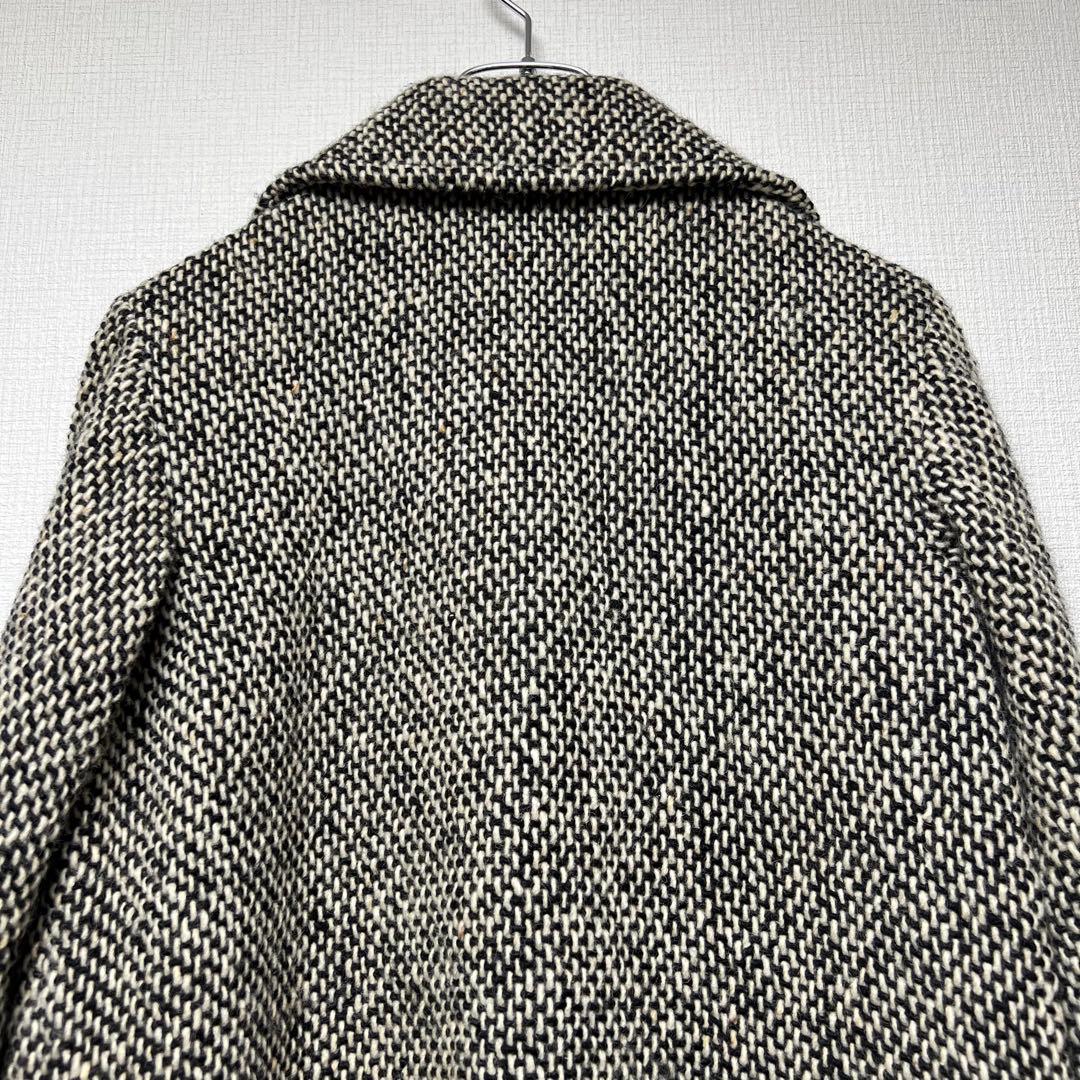 イッセイミヤケ期✨ ツモリチサト ツイードロングチェスターコート 女優襟 M