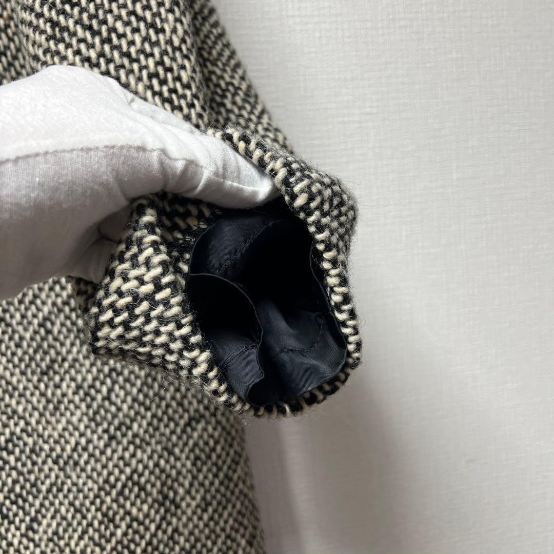 イッセイミヤケ期✨ ツモリチサト ツイードロングチェスターコート 女優襟 M