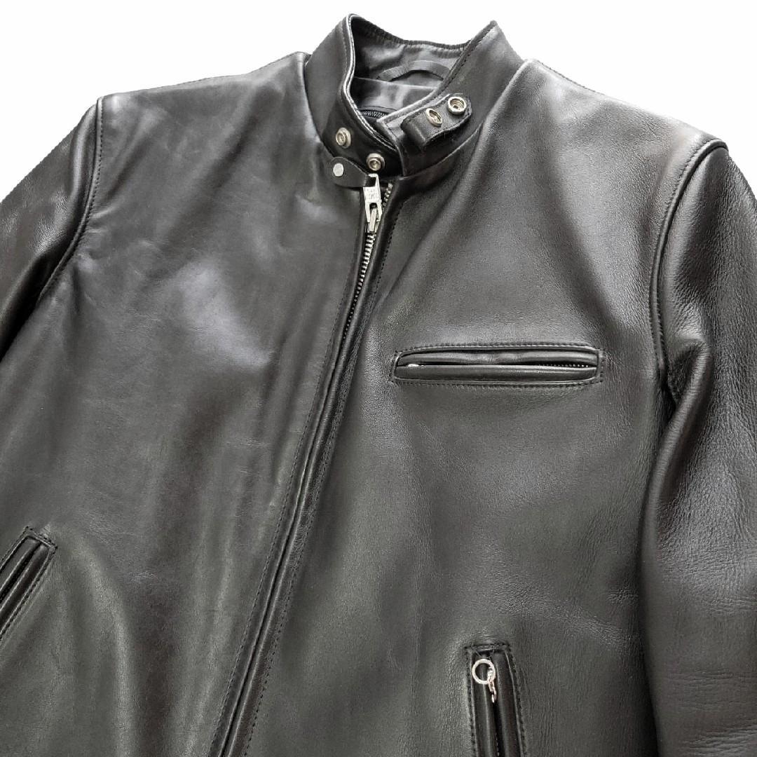 極美品/新型 schott ライダースジャケット　641 本革　黒　米国製　40