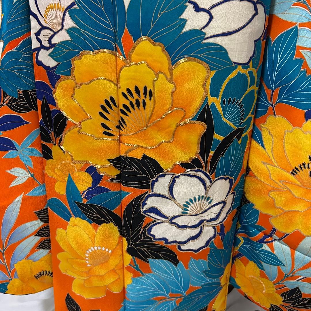 振袖フルセット　大胆な柄　レトロポップ　アンティーク