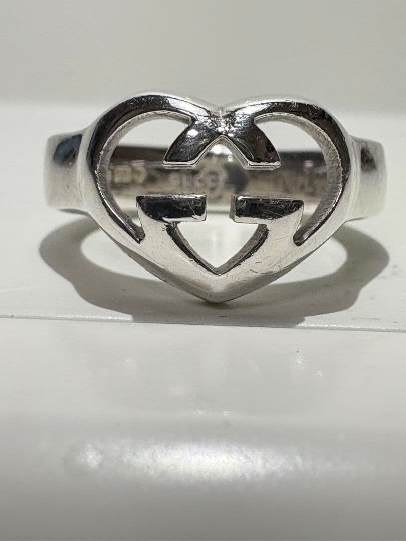 GUCCI インターロッキングラブリーハート 刻印サイズ:11号【箱/ポーチ付】