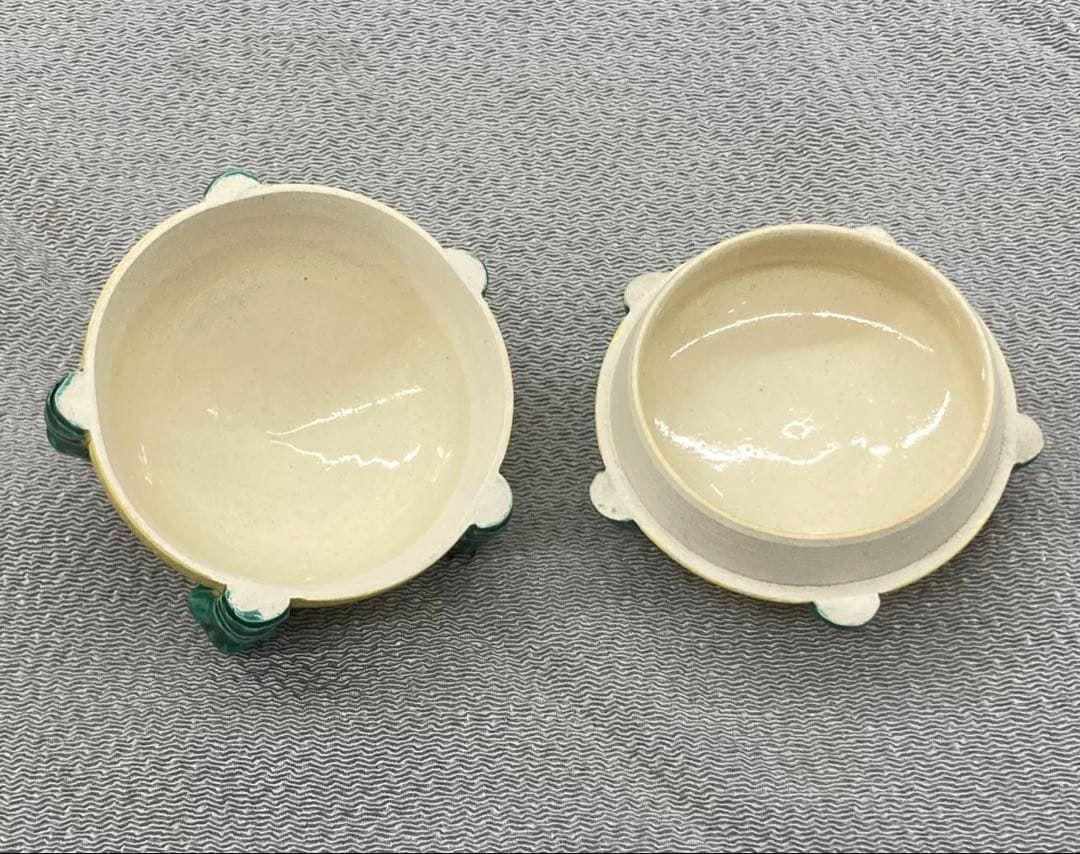 B453s「黄南京宝珠 香合」杉田祥平造　共箱　清閑寺窯　竜爪　香道具　茶道具