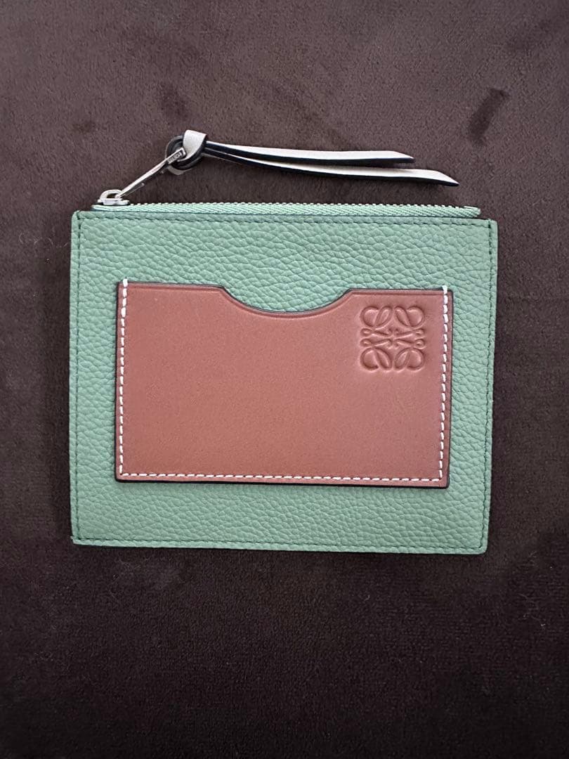 LOEWE レザーケース グリーンブラウン