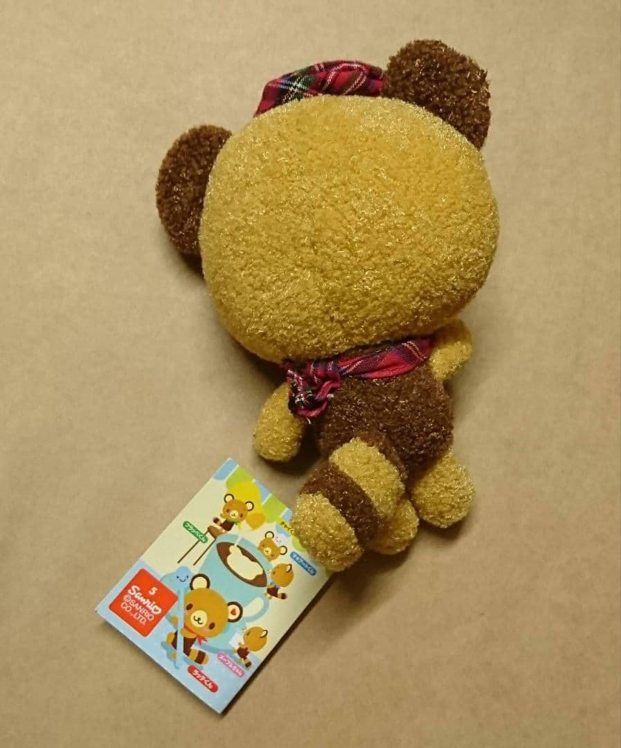 てのりくま　チェックキャップ　ぬいぐるみ　サンリオ