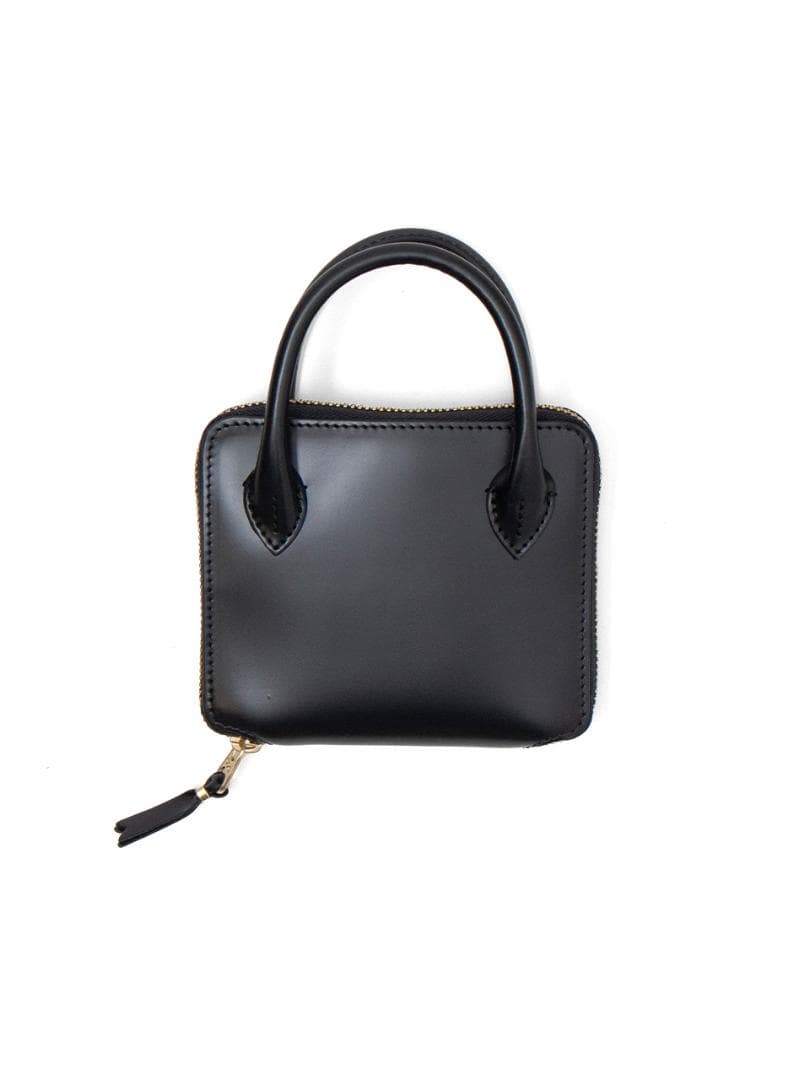 コムデギャルソン ハンドルウォレット 2つ折り財布 レザー 牛革 黒