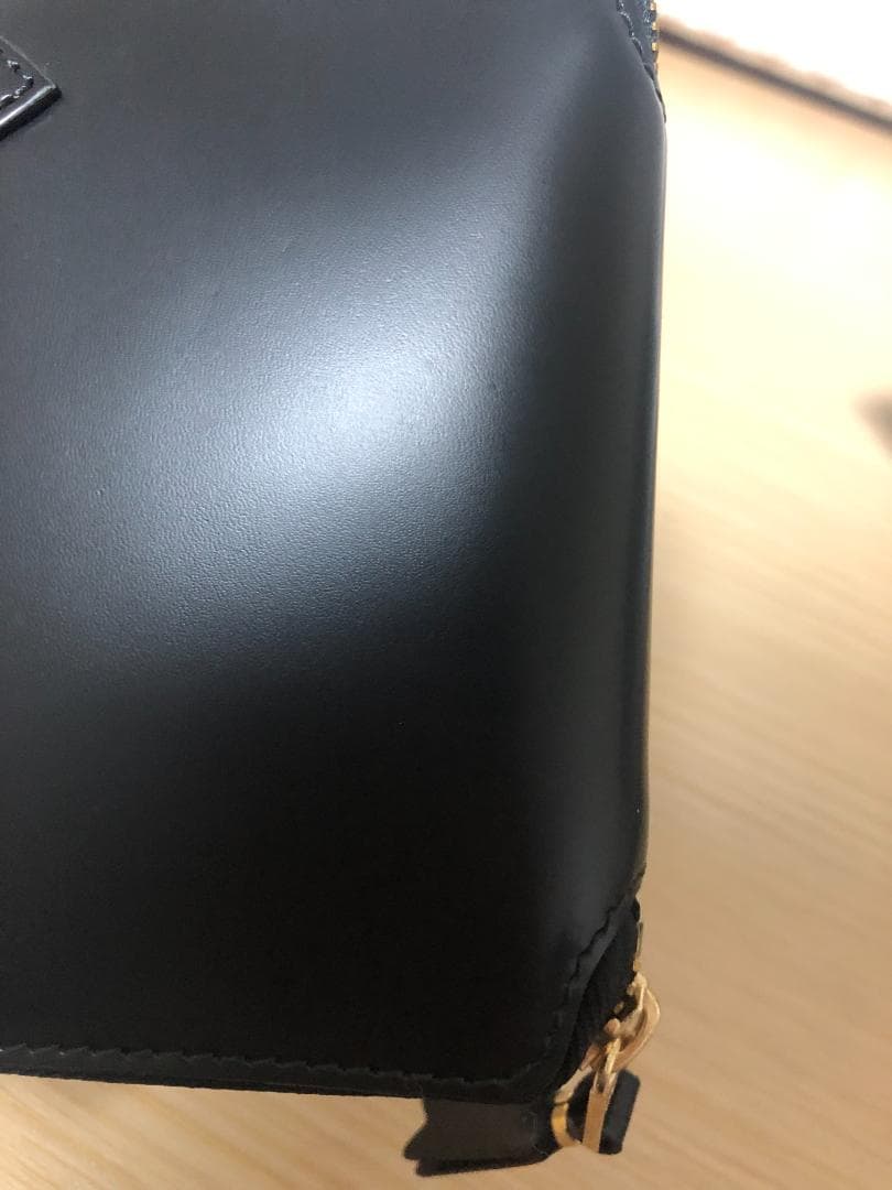 コムデギャルソン ハンドルウォレット 2つ折り財布 レザー 牛革 黒