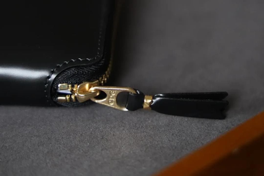 コムデギャルソン ハンドルウォレット 2つ折り財布 レザー 牛革 黒