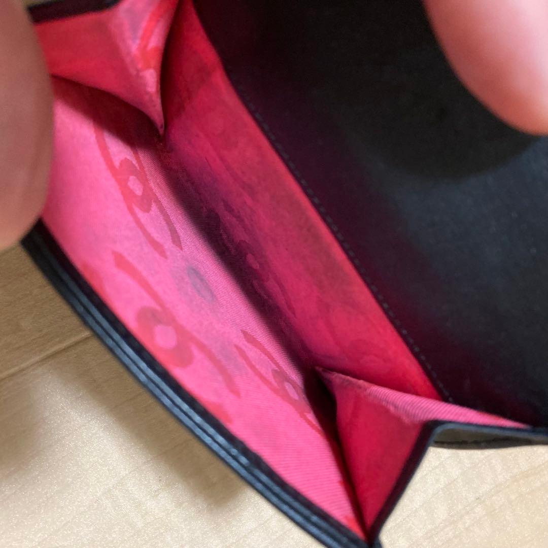 シールあり！シャネル CHANEL カンボンライン Wホック 二つ折り財布 黒