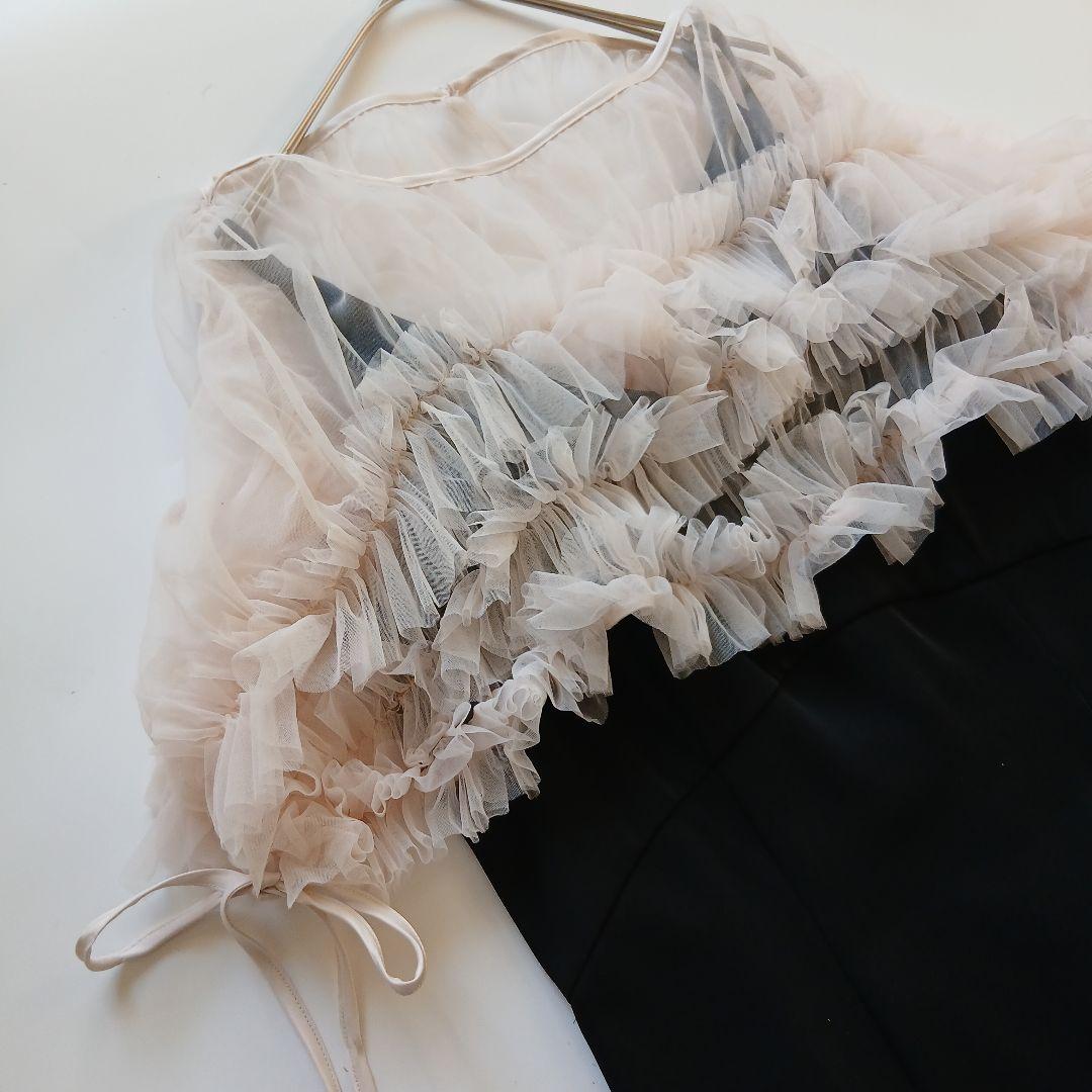 ANDRESD ボリュームソフトチュールドレス オケージョン ワンピース M