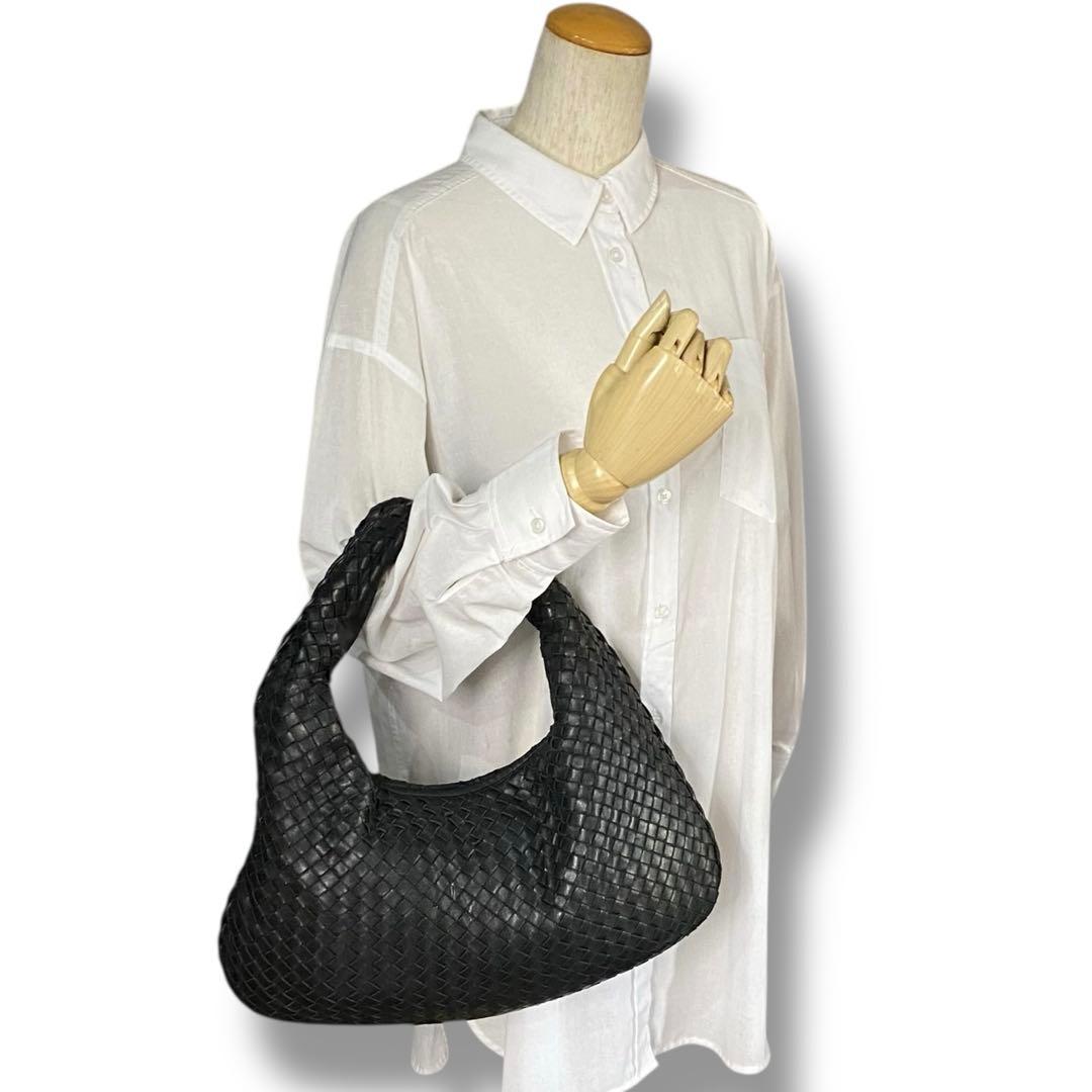 希少 ボッテガヴェネタ ホーボー イントレチャート レザー バッグ ビンテージ