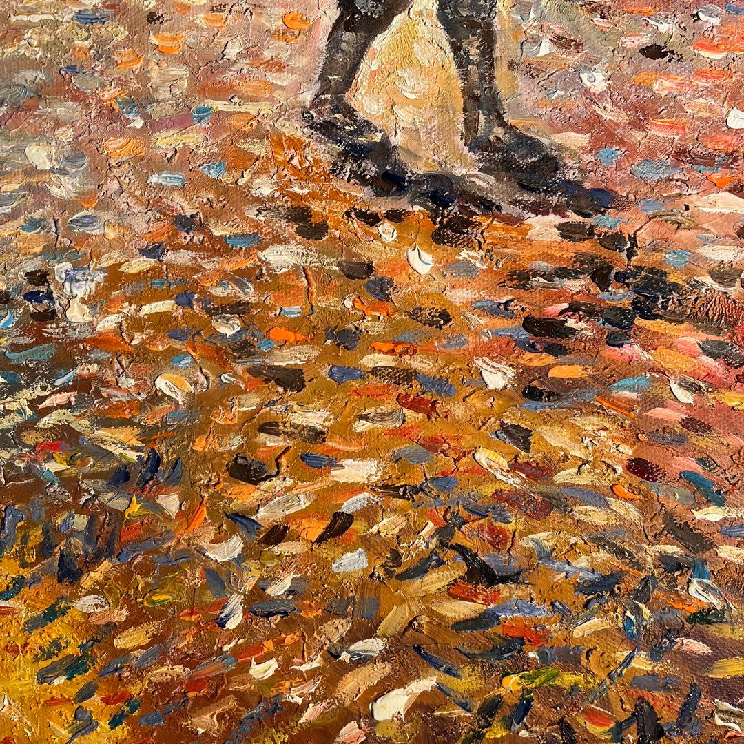 ★秀作★手書き油絵 ゴッホ 種蒔く人 肉筆絵画 額付き インテリア 油彩画