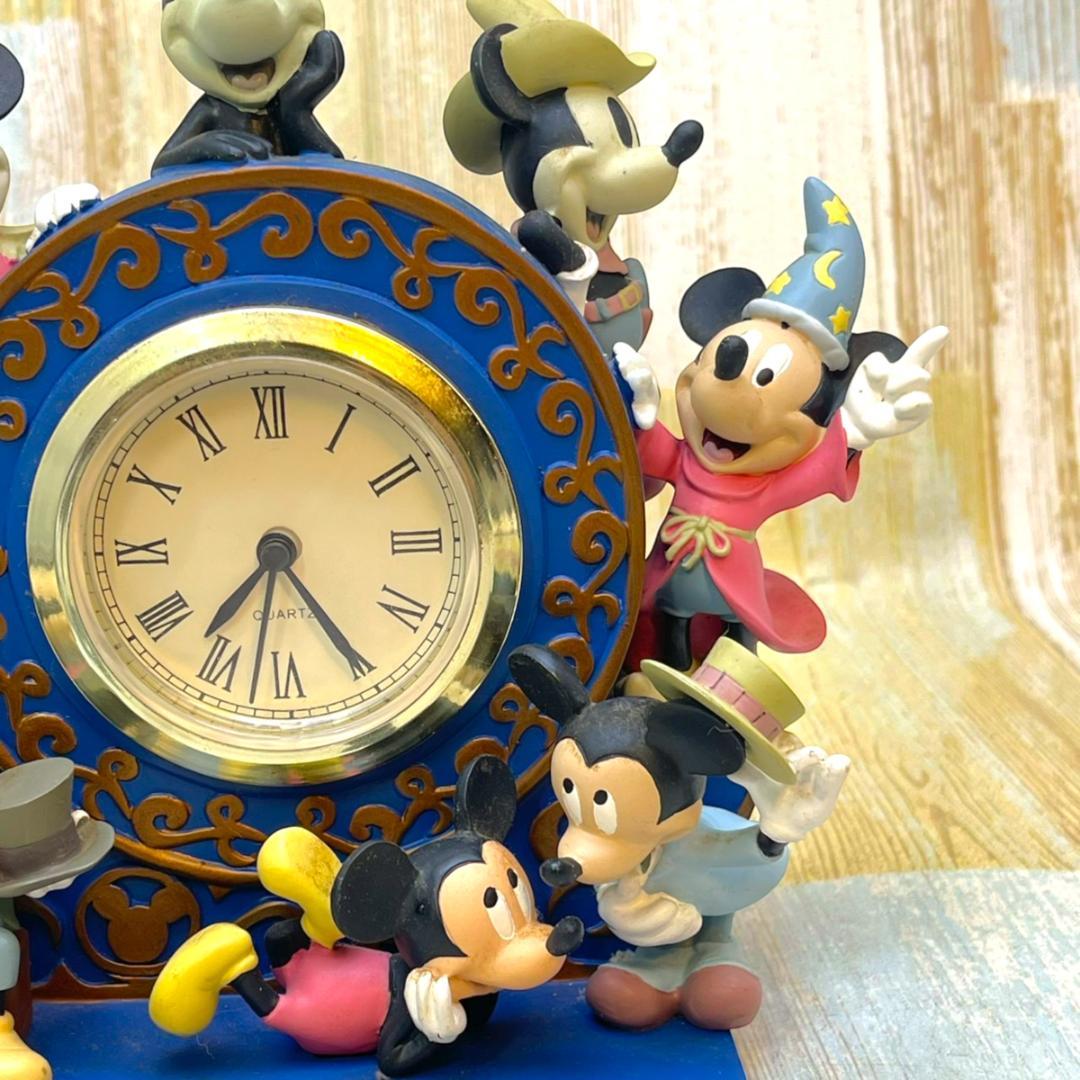 ミッキーマウス 置時計 蒸気船ウィリー 魔法使いの弟子 ミッキーの二挺拳銃