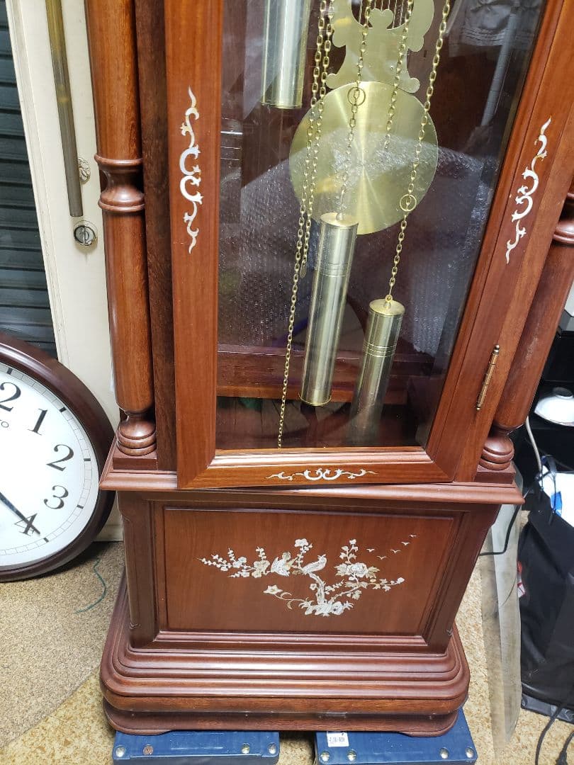 tempus fugit ホールクロック　柱時計